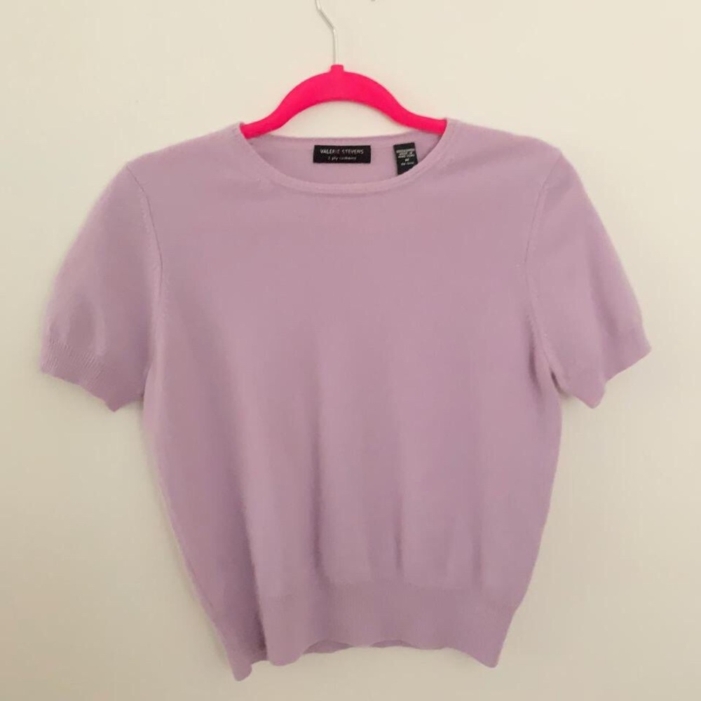 Valerie Stevens Purple Cashmere Sweater